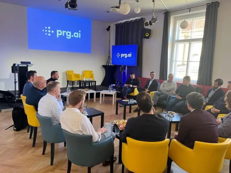 Representatives from energy companies, academia and AI providers meeting at Kampus Hybernska