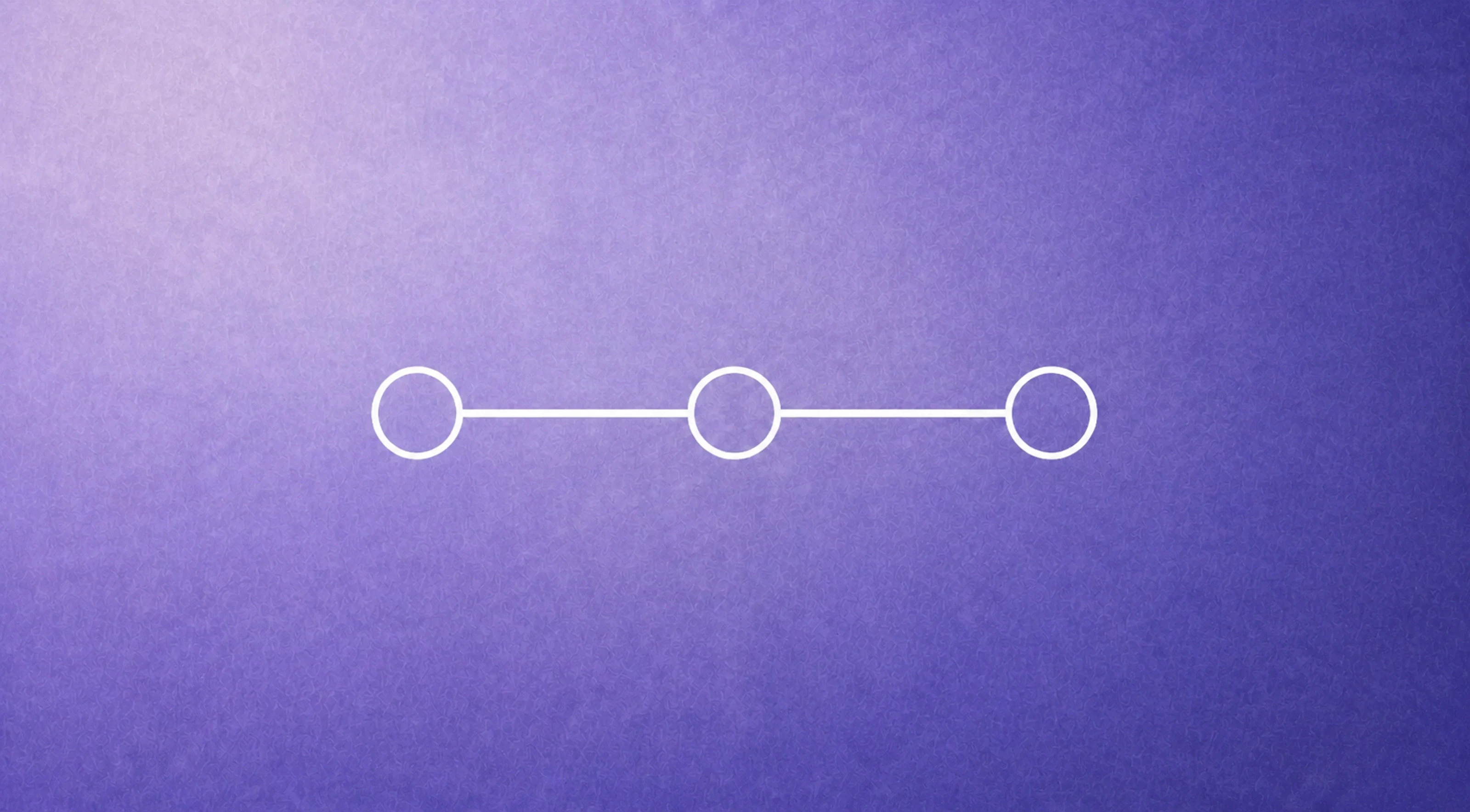 Three connected circles centered on a purple field